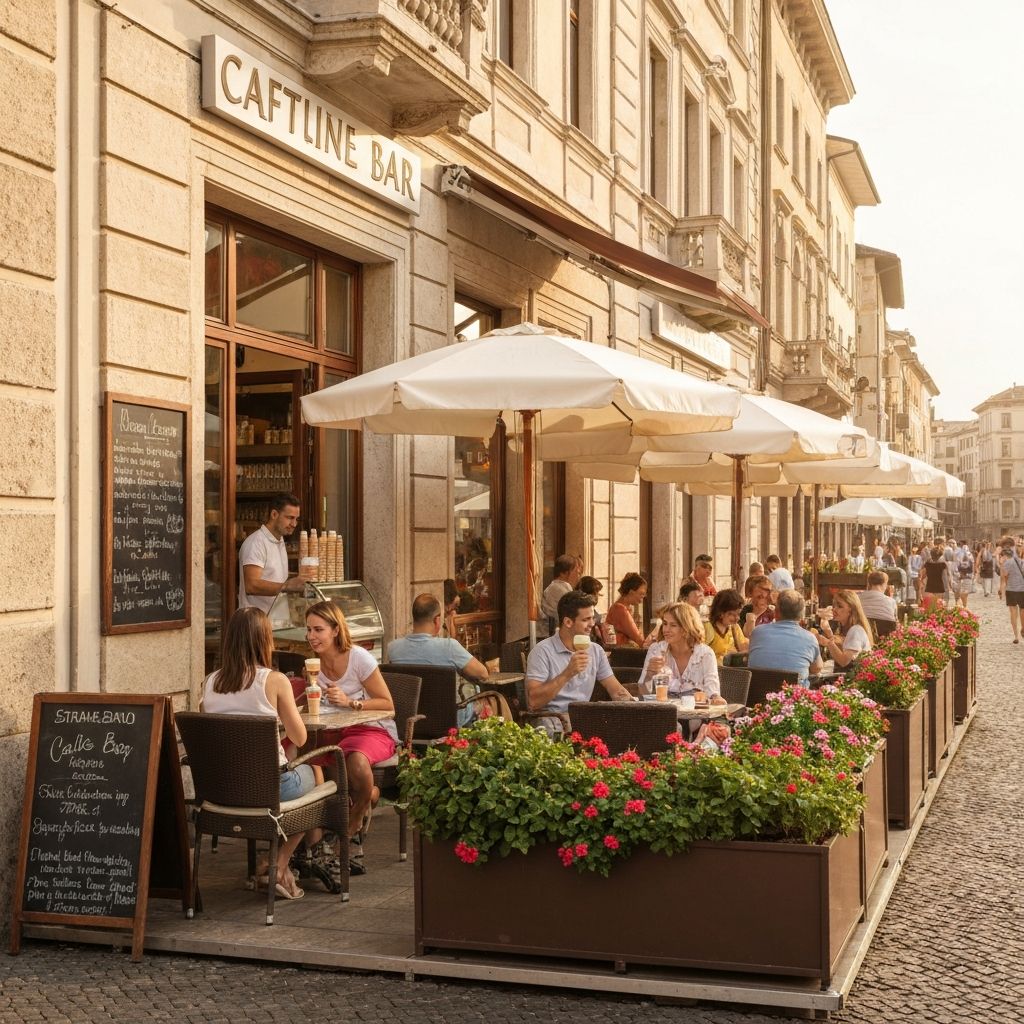 Außenansicht der Eiscafebar Bellini am Troppauplatz Bamberg